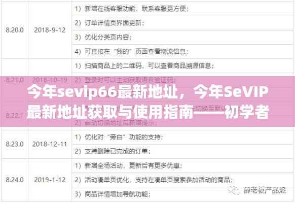 SeVIP66最新地址指南,初学者与进阶用户的必备手册