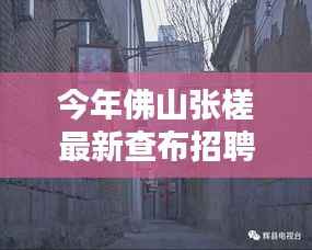 探秘佛山张槎小巷独特布艺世界,查布招聘奇遇记