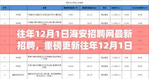 往年12月1日海安招聘网最新职位信息揭秘,求职者福音
