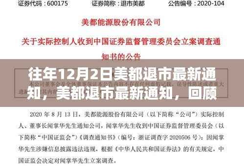 美都退市最新通知回顾,背景、事件、影响与时代地位分析