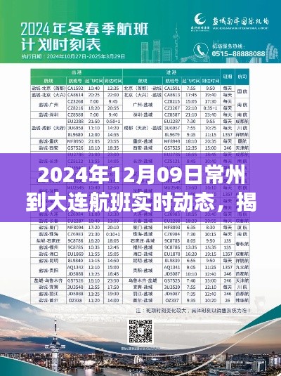 揭秘常州飞往大连航班实时动态,旅程展望(2024年12月09日)