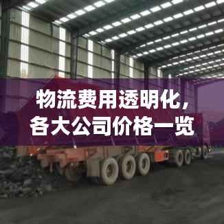物流费用透明化，各大公司价格一览表，助力企业轻松降低成本