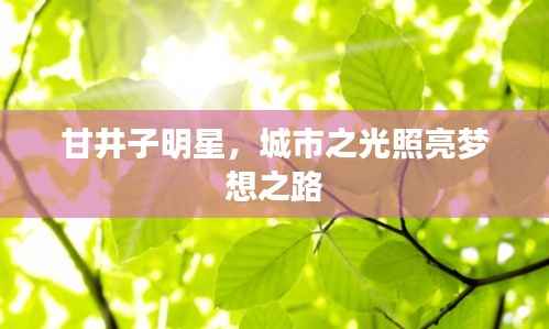 甘井子明星,城市之光照亮梦想之路