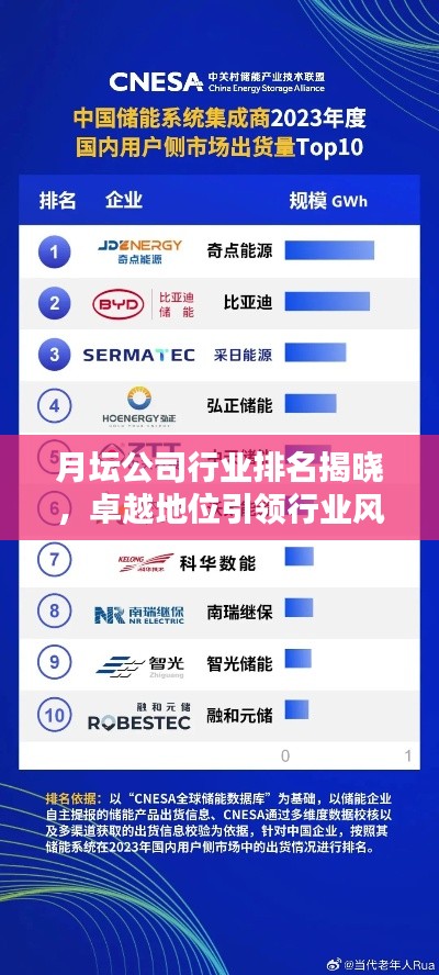月坛公司行业排名揭晓,卓越地位引领行业风向标