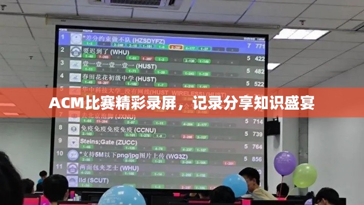 ACM比赛精彩录屏,记录分享知识盛宴